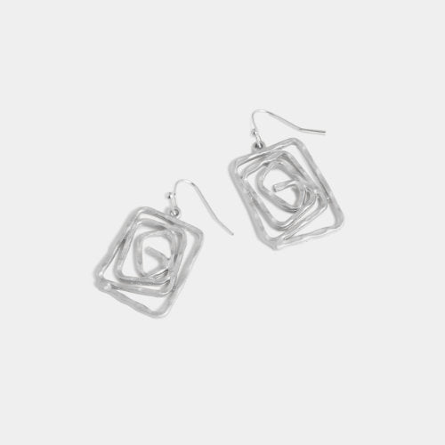 Silver Hypnotic Dangle Earrings