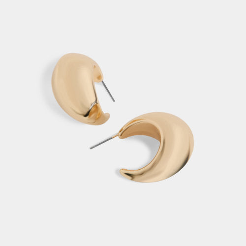 Gold Thick Hoop Earrings