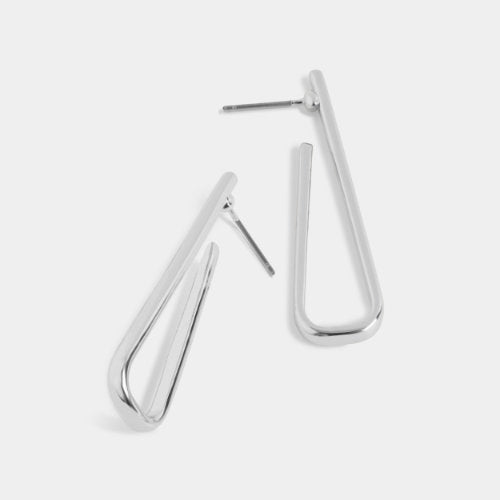 Silver Pin Drop Earrings