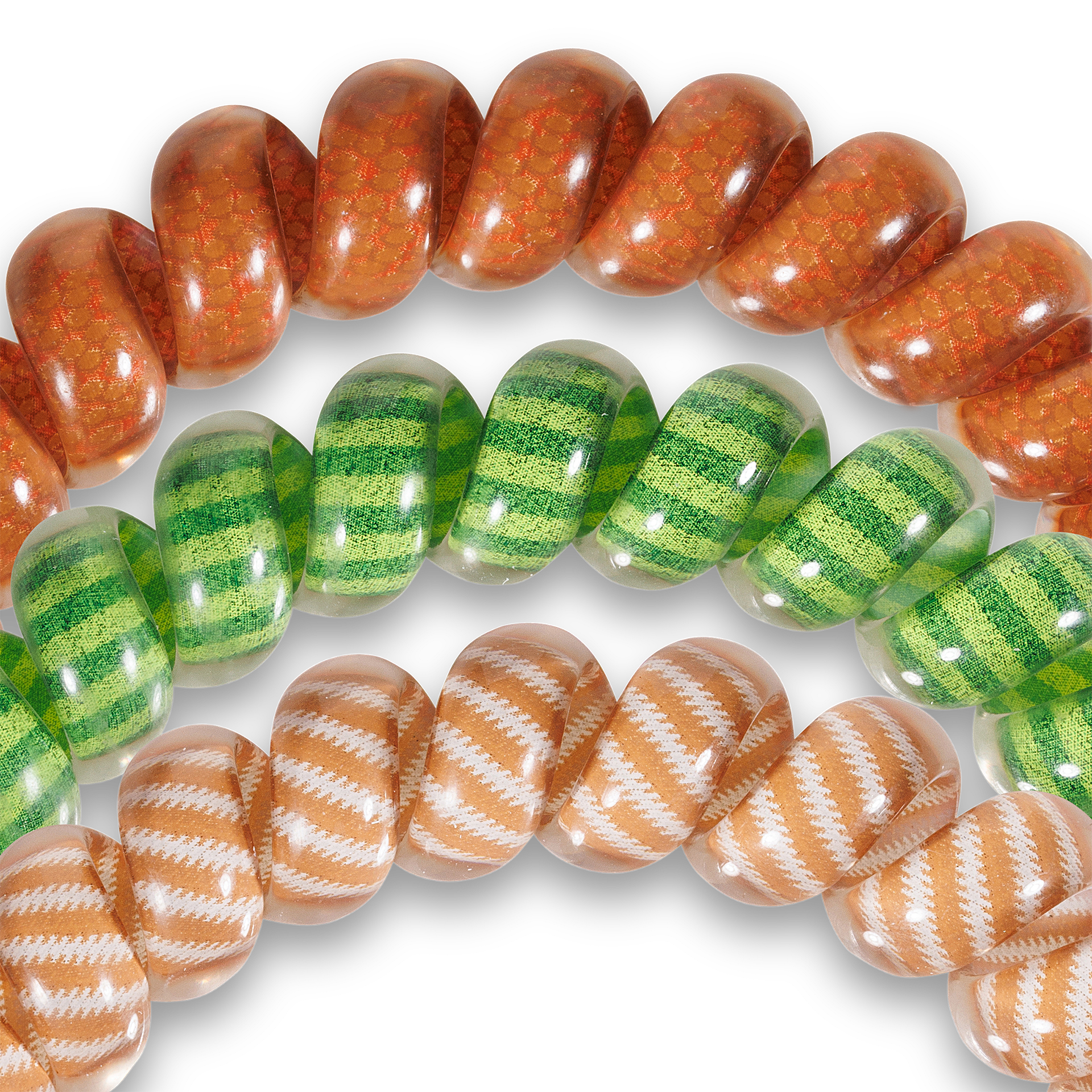 Spiral Hair Coils | Large | Football Hair Ties