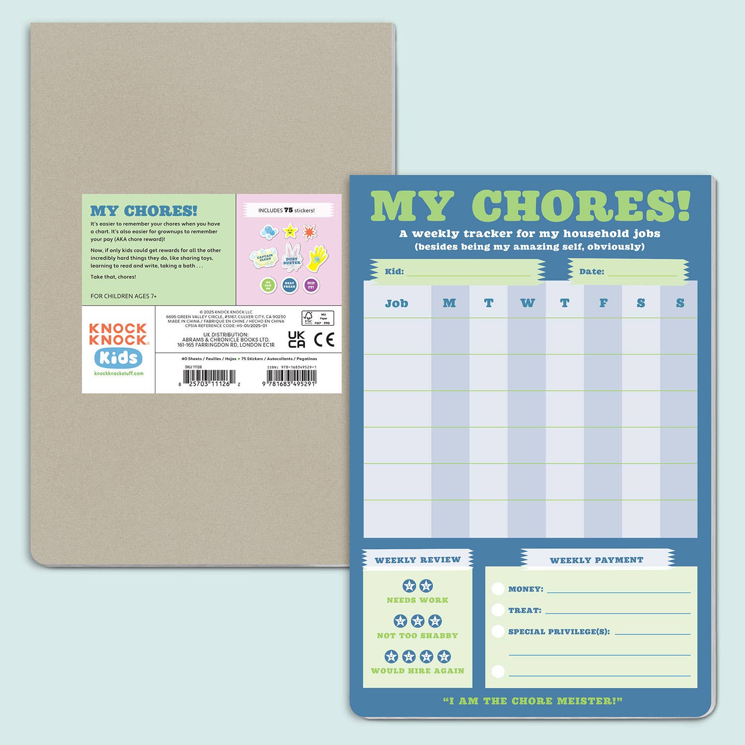 Knock Knock Kids Chore Chart Can-Do Pads