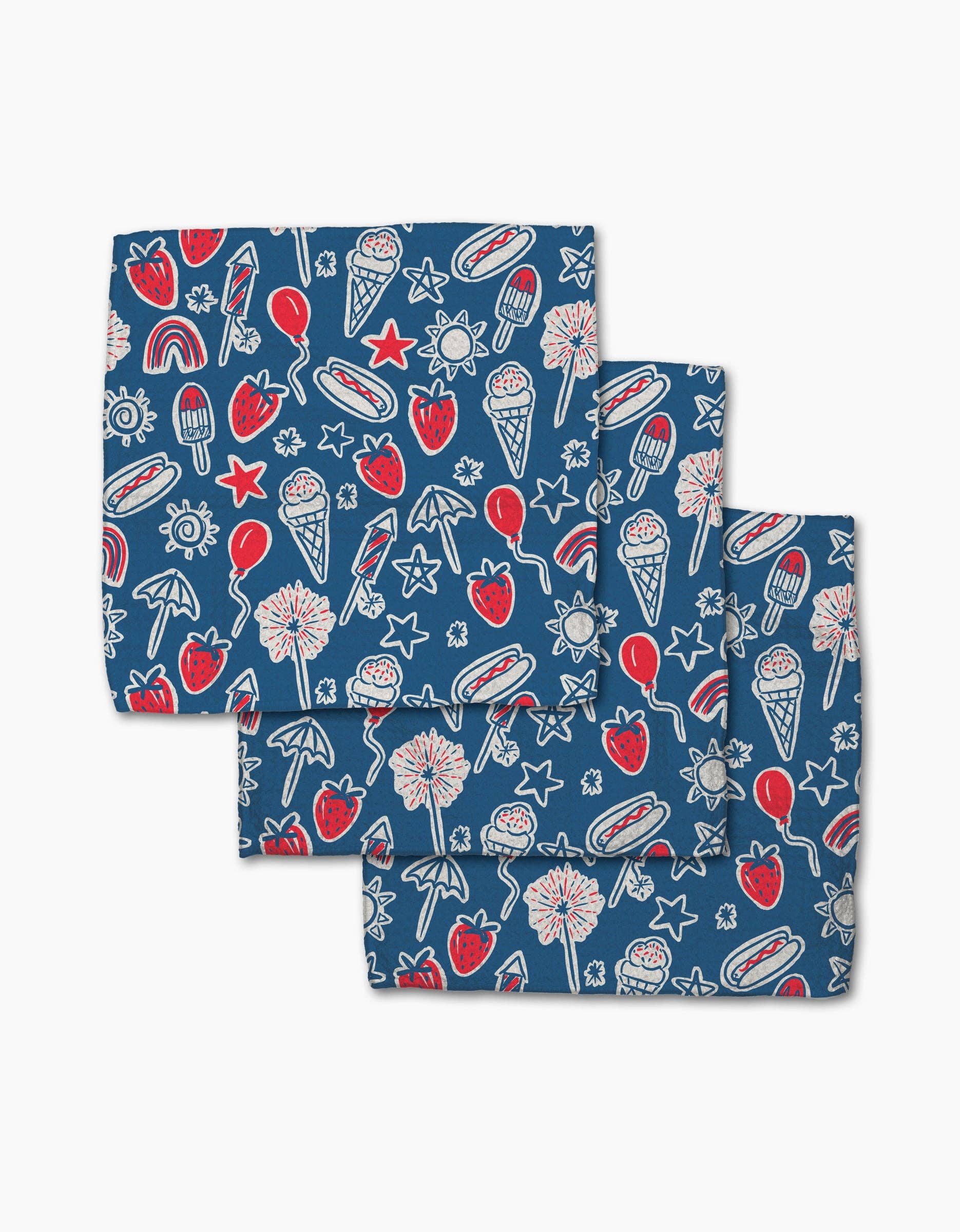 Summer Fun in Blue Dishcloth Set