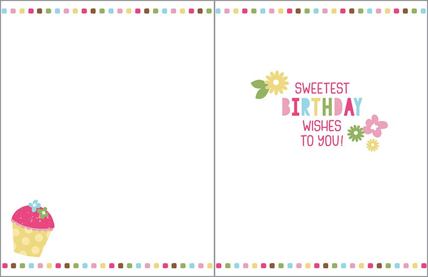 Birthday Card - Sweet Cupcakes