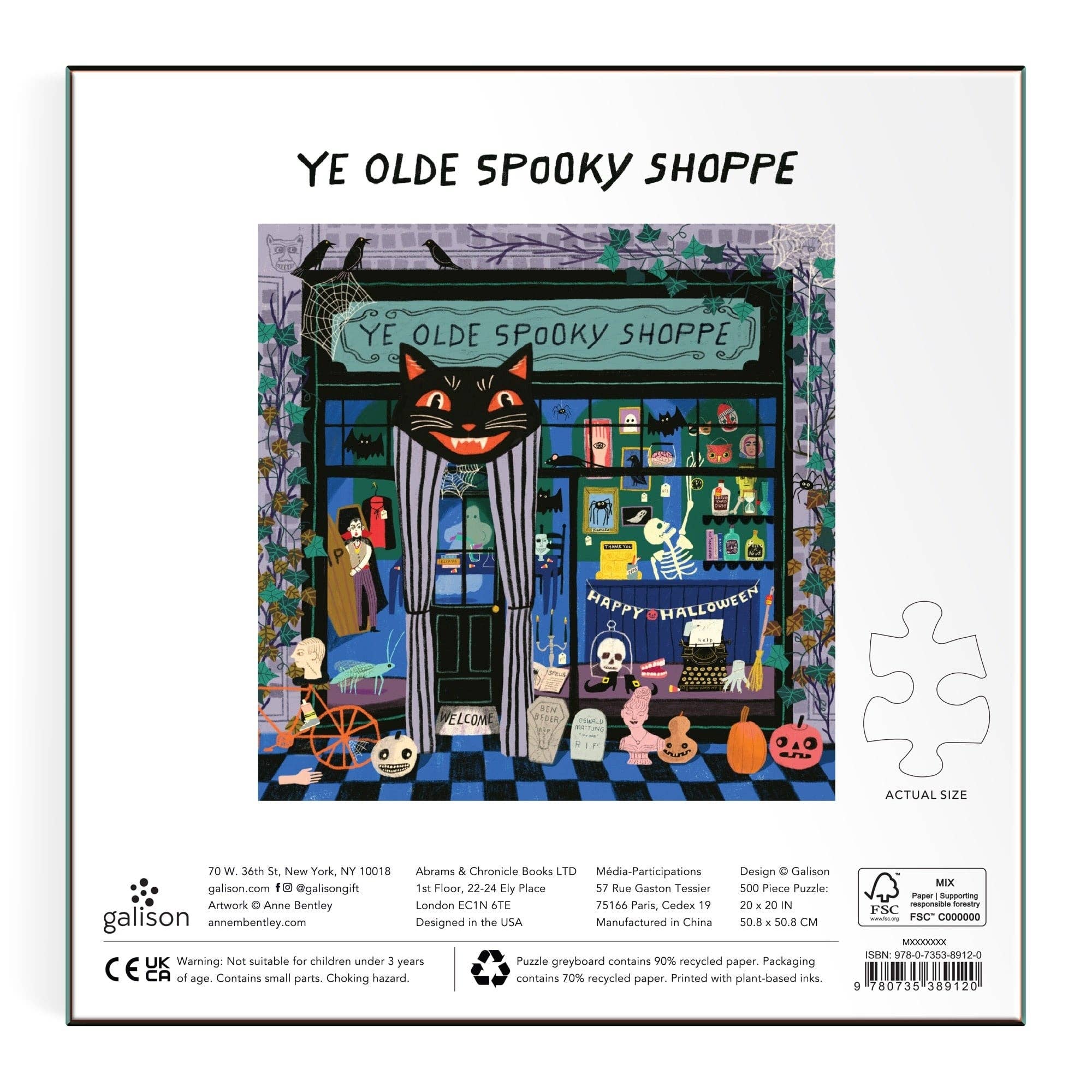 Ye Olde Spooky Shoppe 500 Piece Halloween Puzzle