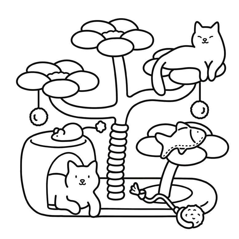 Cat Moments: Meow Life Coloring Book | Cat Lover Coloring Book