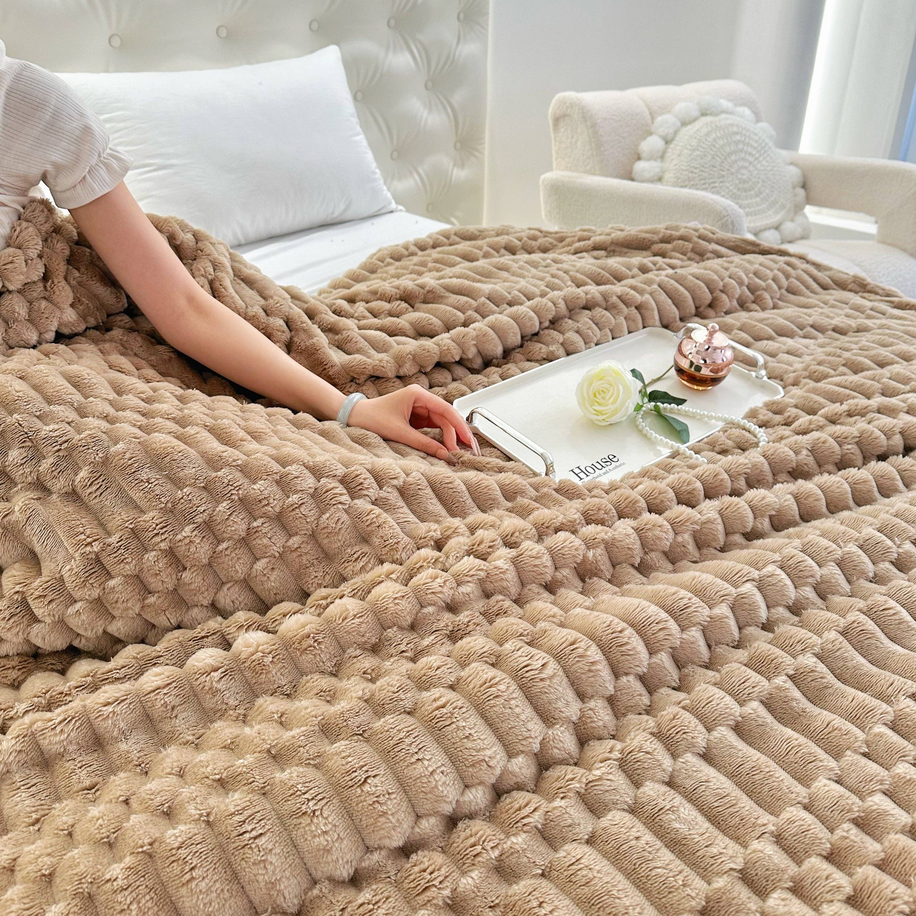 Bubble-Texture Ultra Plush Blanket