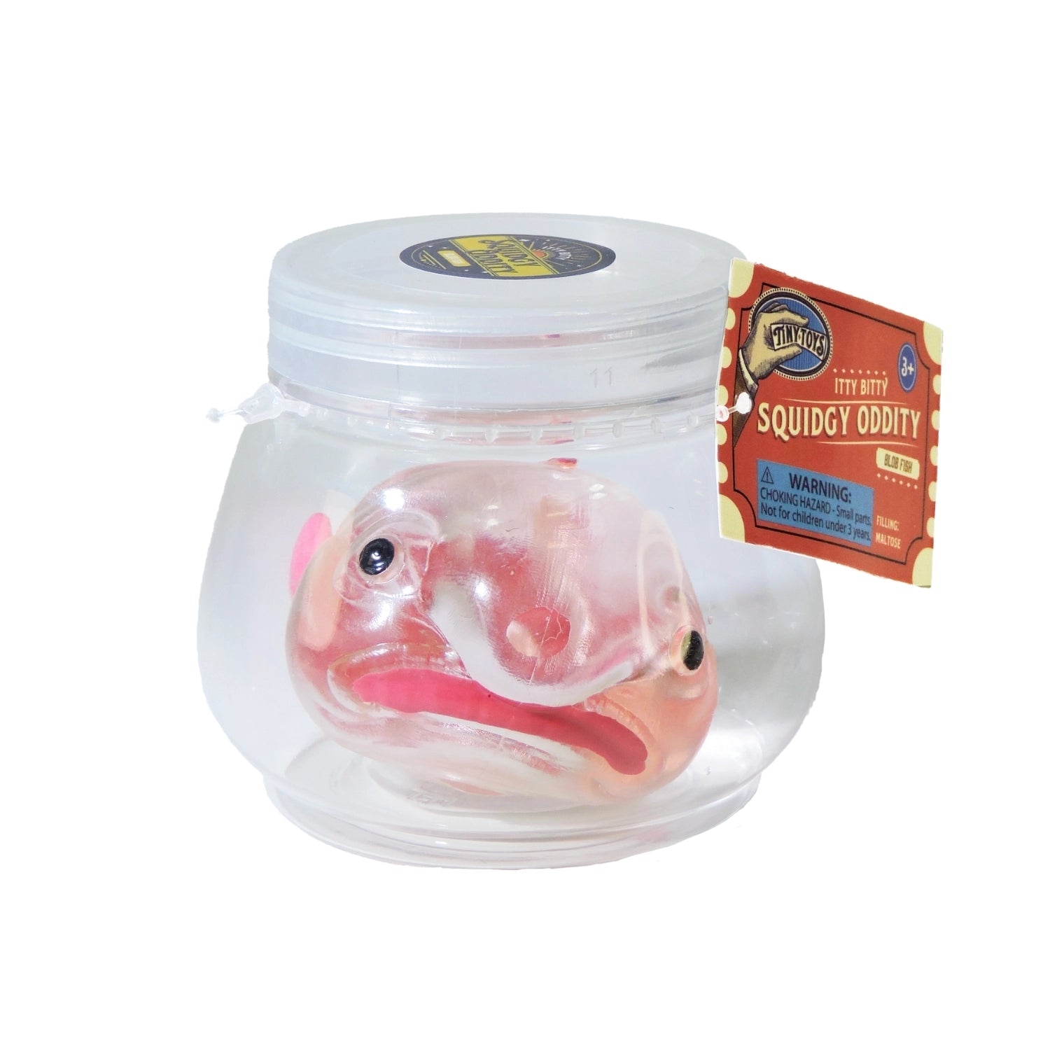 blob fish squishy toy in jar slow rise sensory fidget