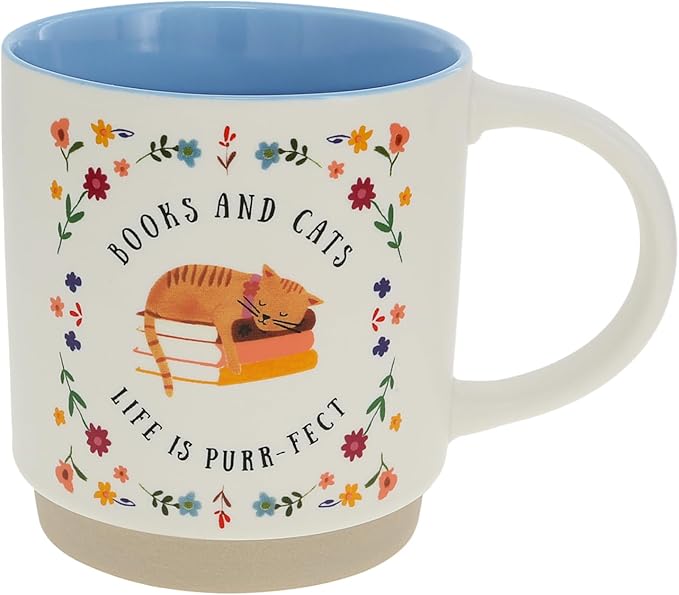Books & Cat Mug