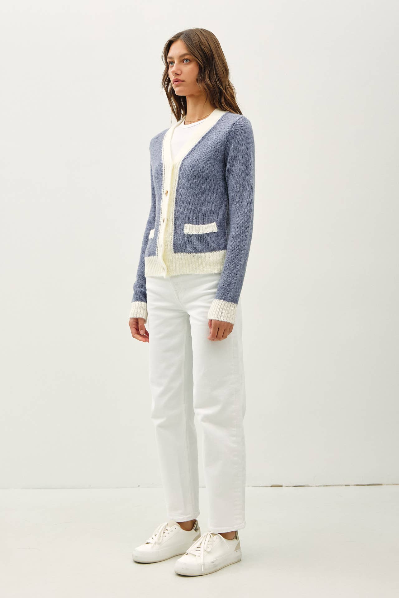 Two Toned Varsity Style Cardigan FINAL SALE