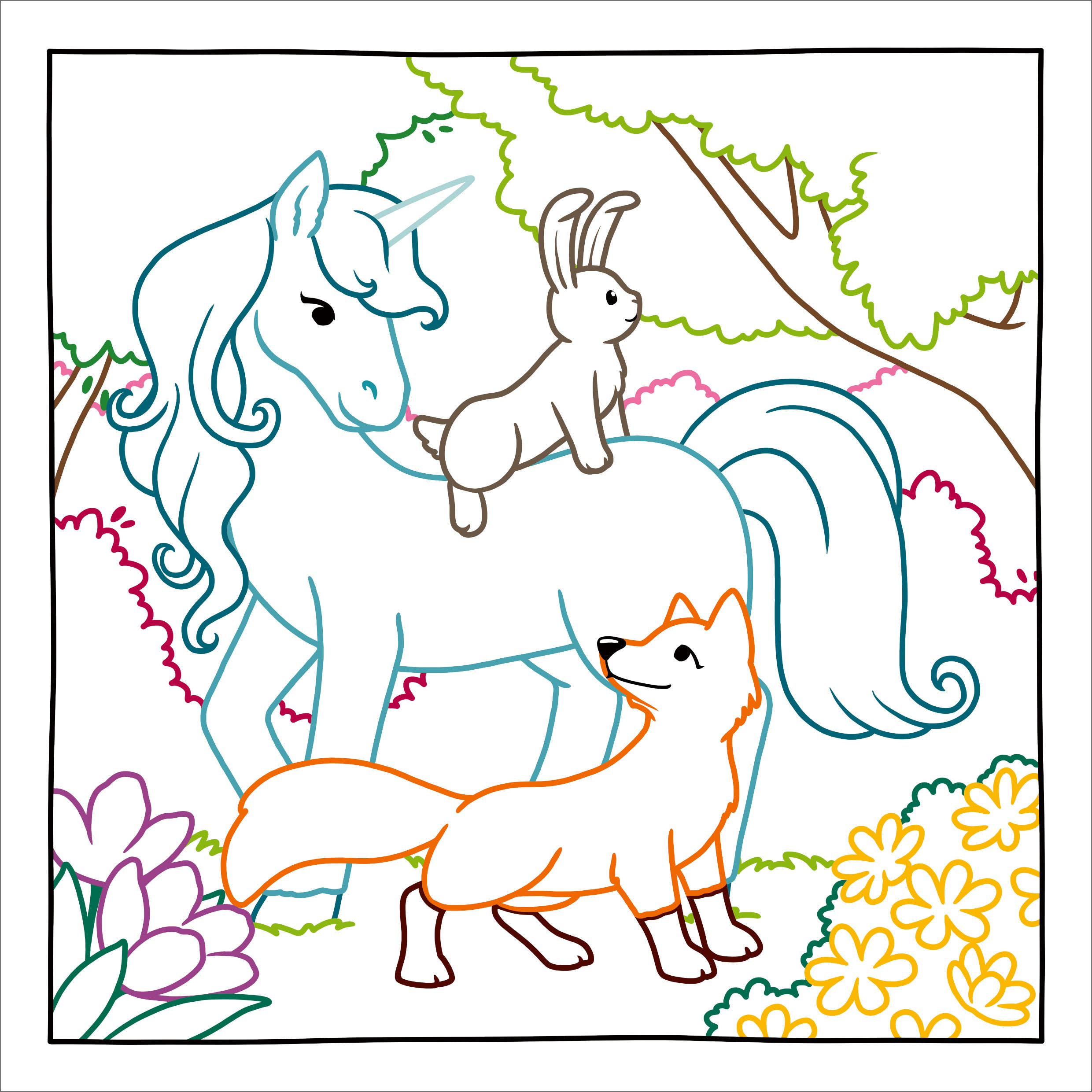 Magic Paper Coloring Book: Unicorns