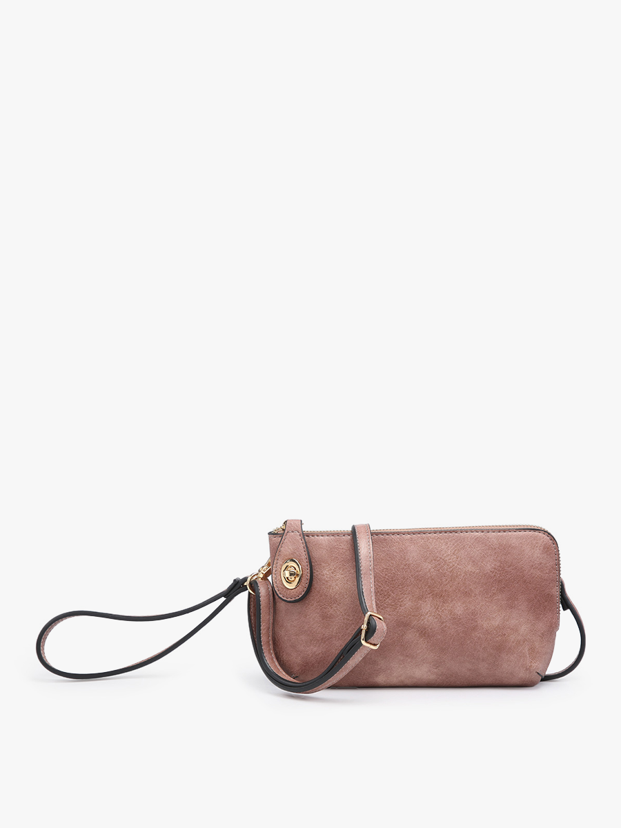Kendall Crossbody Wristlet w/ Twist Lock Closure