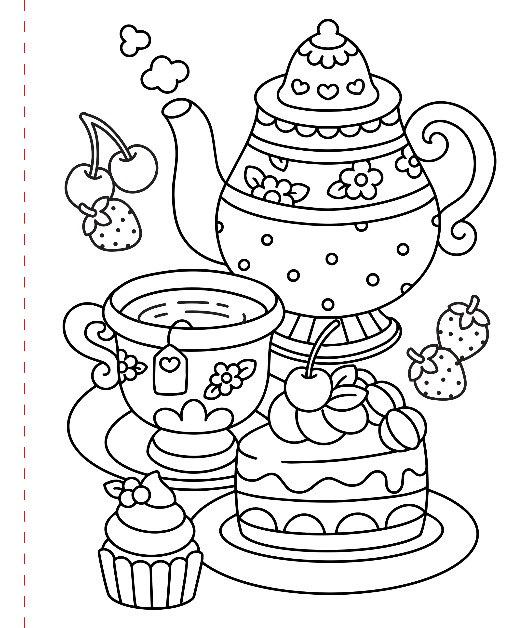 Large Print Coloring Book - Cozy & Comfy