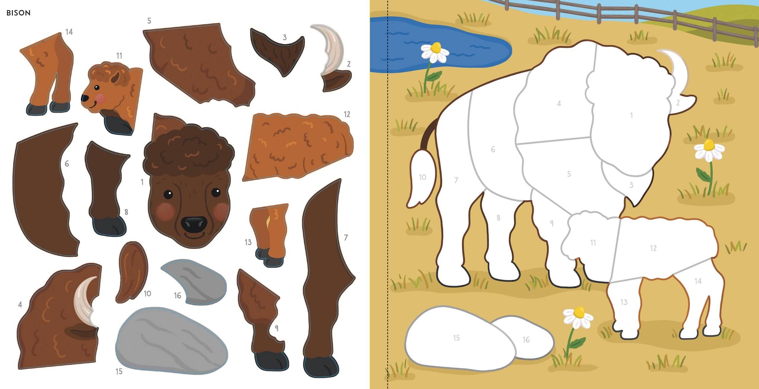 My First Color-by-Sticker Book - At the Zoo