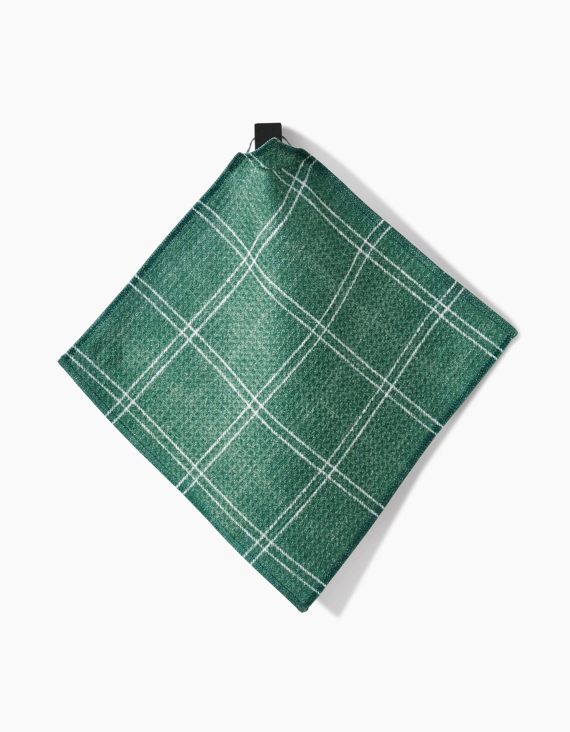 Geometry Pine Forest Plaid Dishcloth Set
