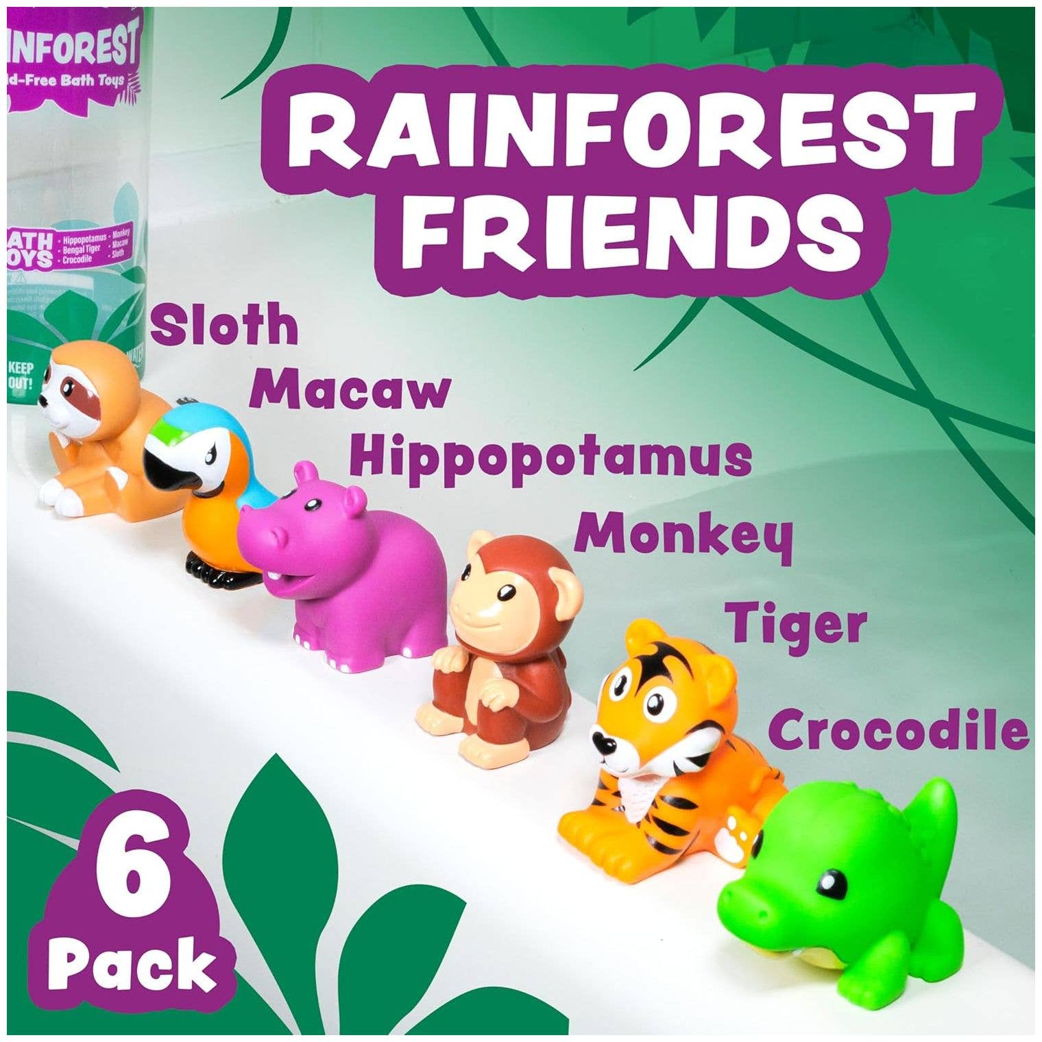 Tub Works® Rainforest™ Mold Free Bath Toys