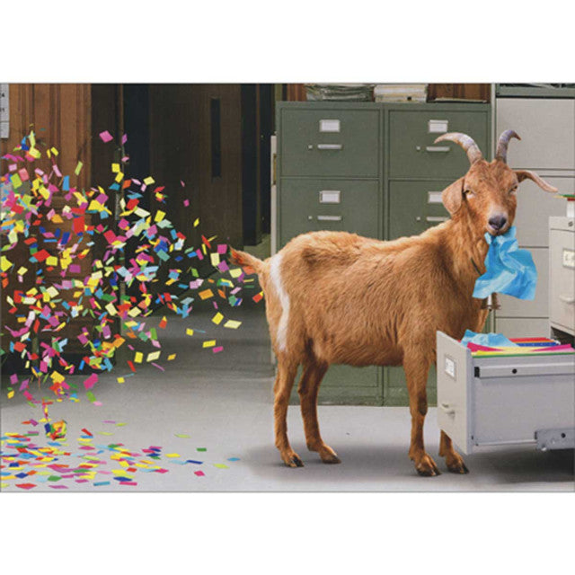 Goat Shredder Birthday Card