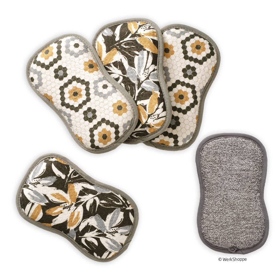 Leaf Tiles Scrubbies, Set of 4