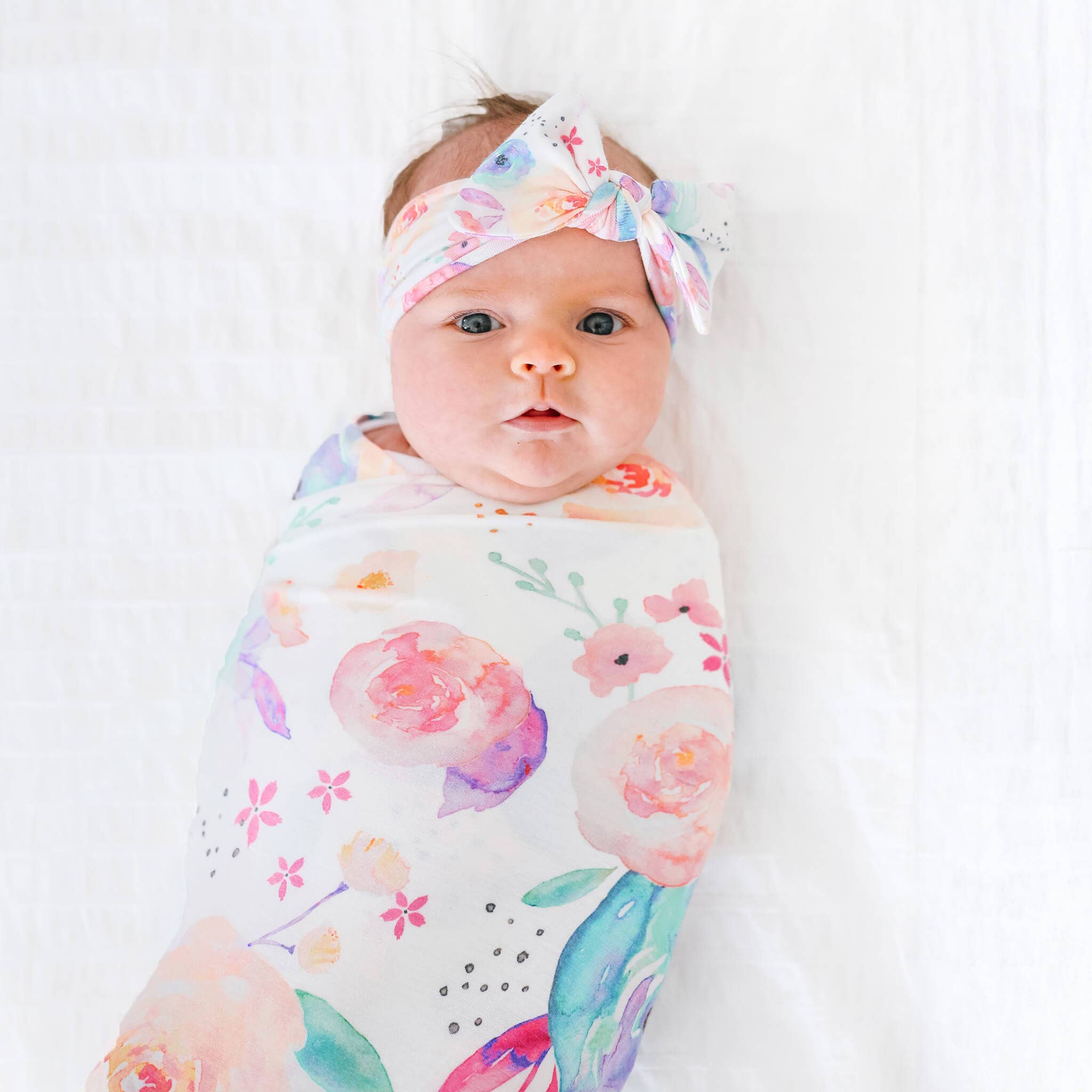 Copper Pearl Bloom Knit Swaddle Blanket