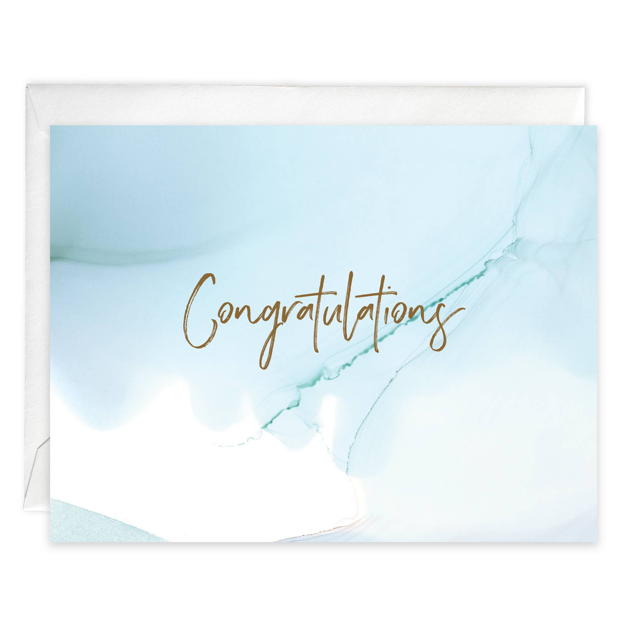 Congratulations Greeting Card - Blue Marble
