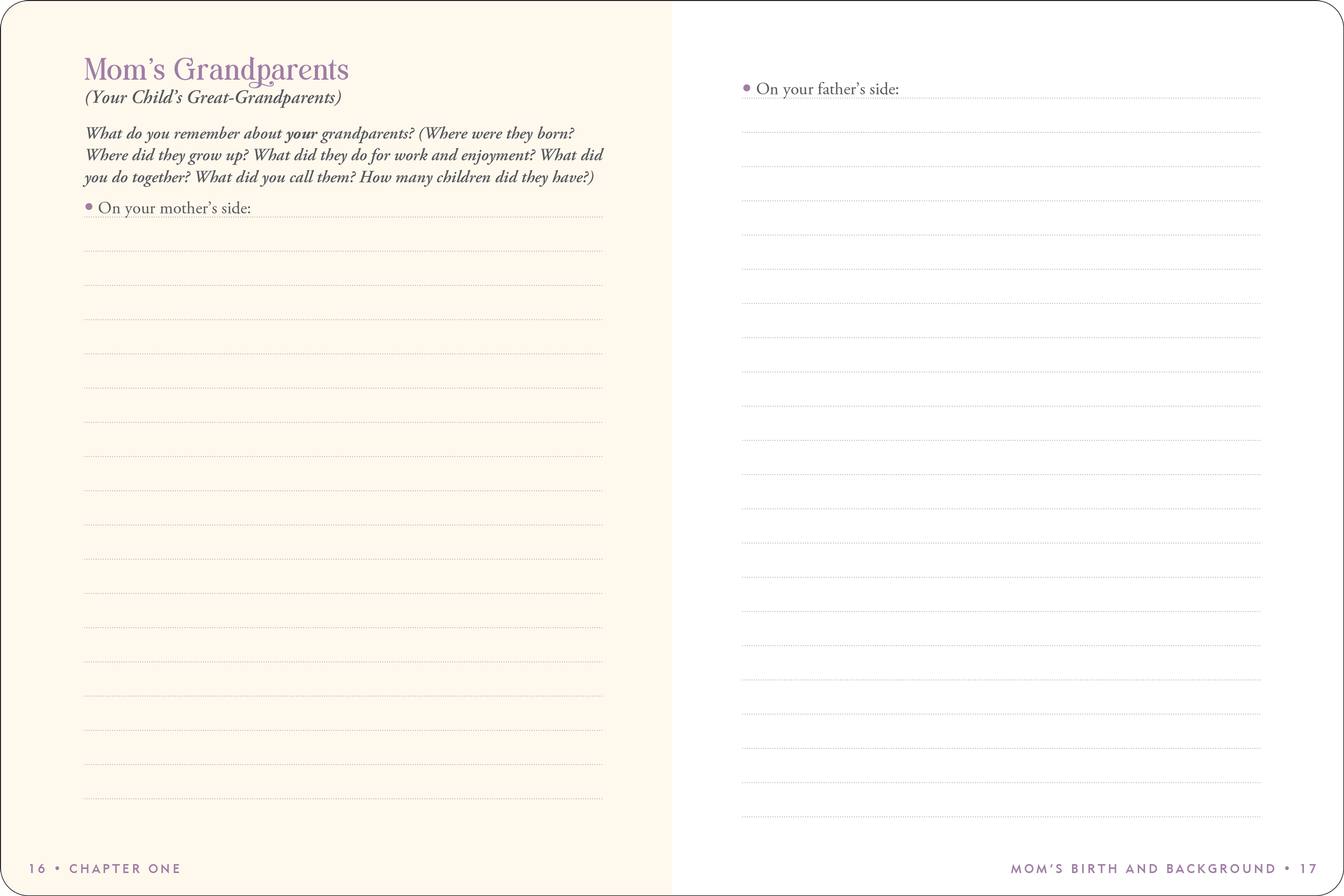 Mom's Story Memory Journal