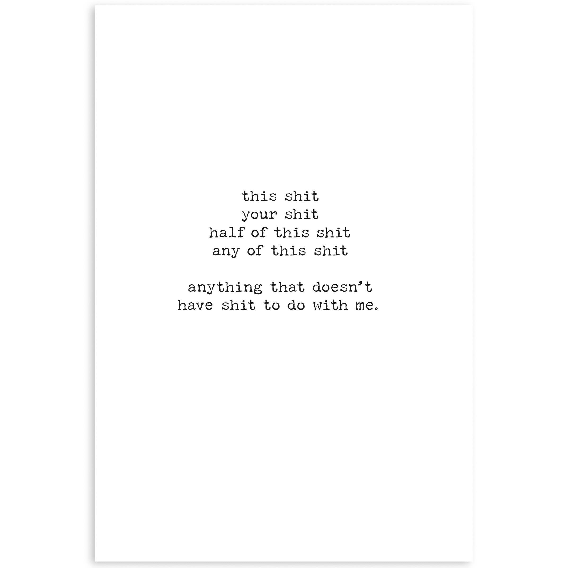 I Don't Have Time Greeting Card