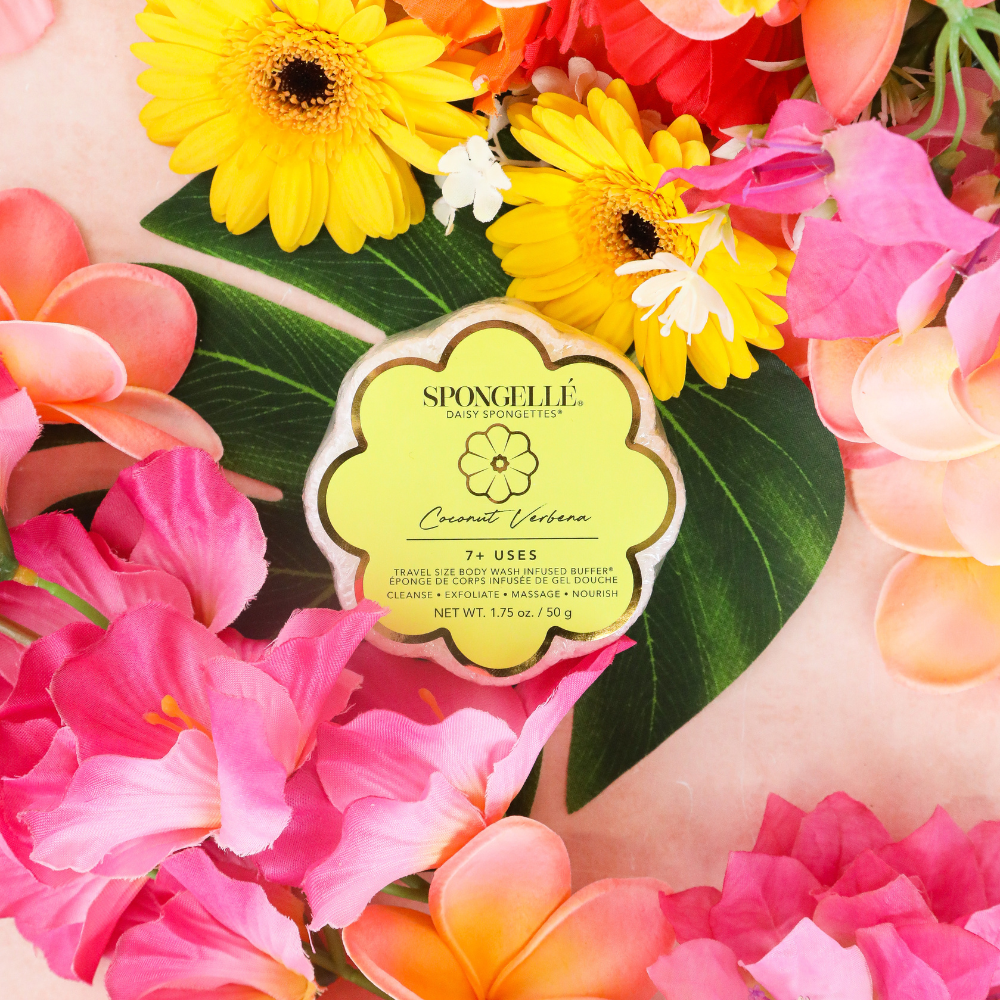 Coconut Verbena Daisy Spongette | Soap Sponge | White Lotus