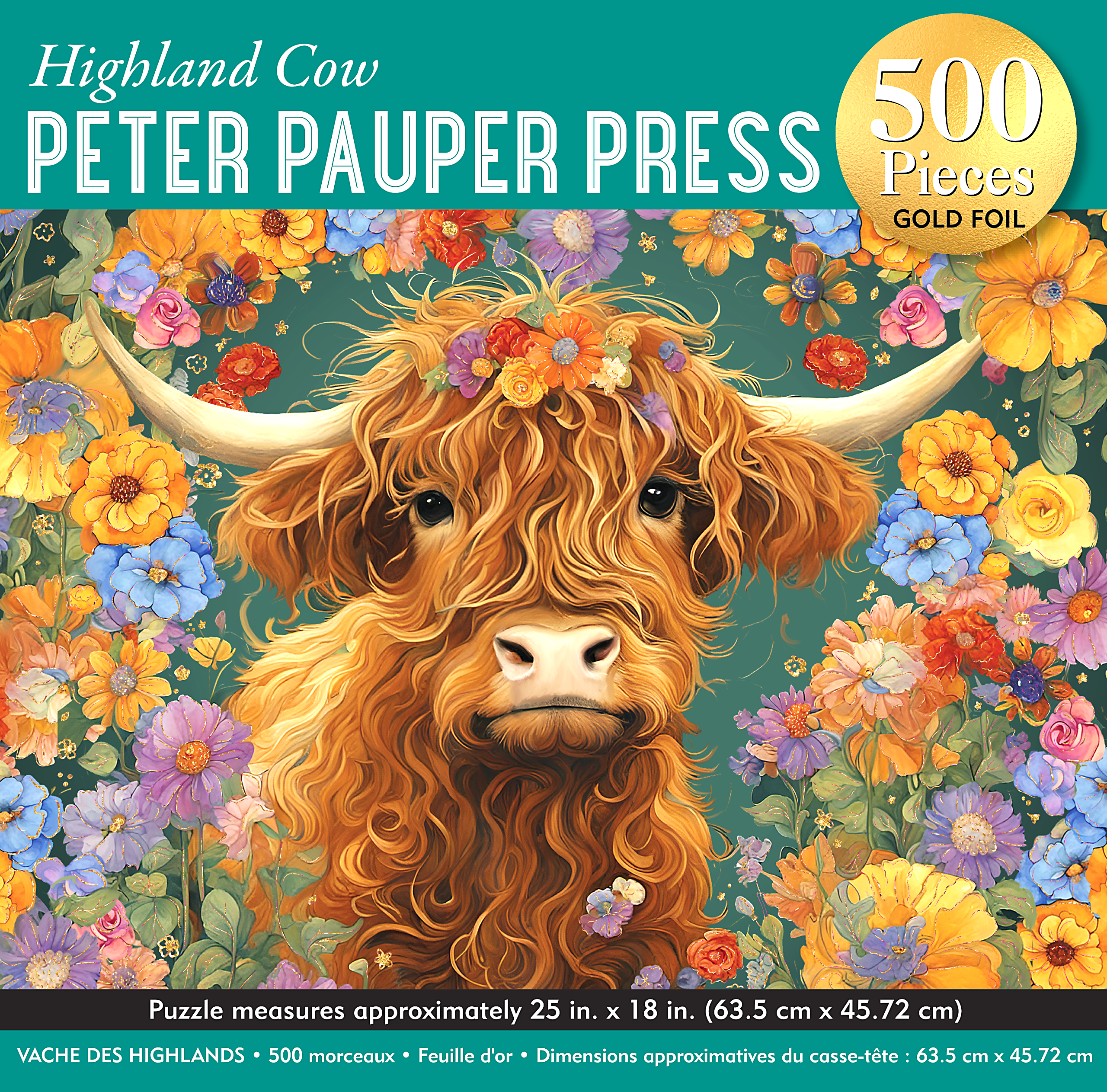 Highland Cow 500-Piece Jigsaw Puzzle