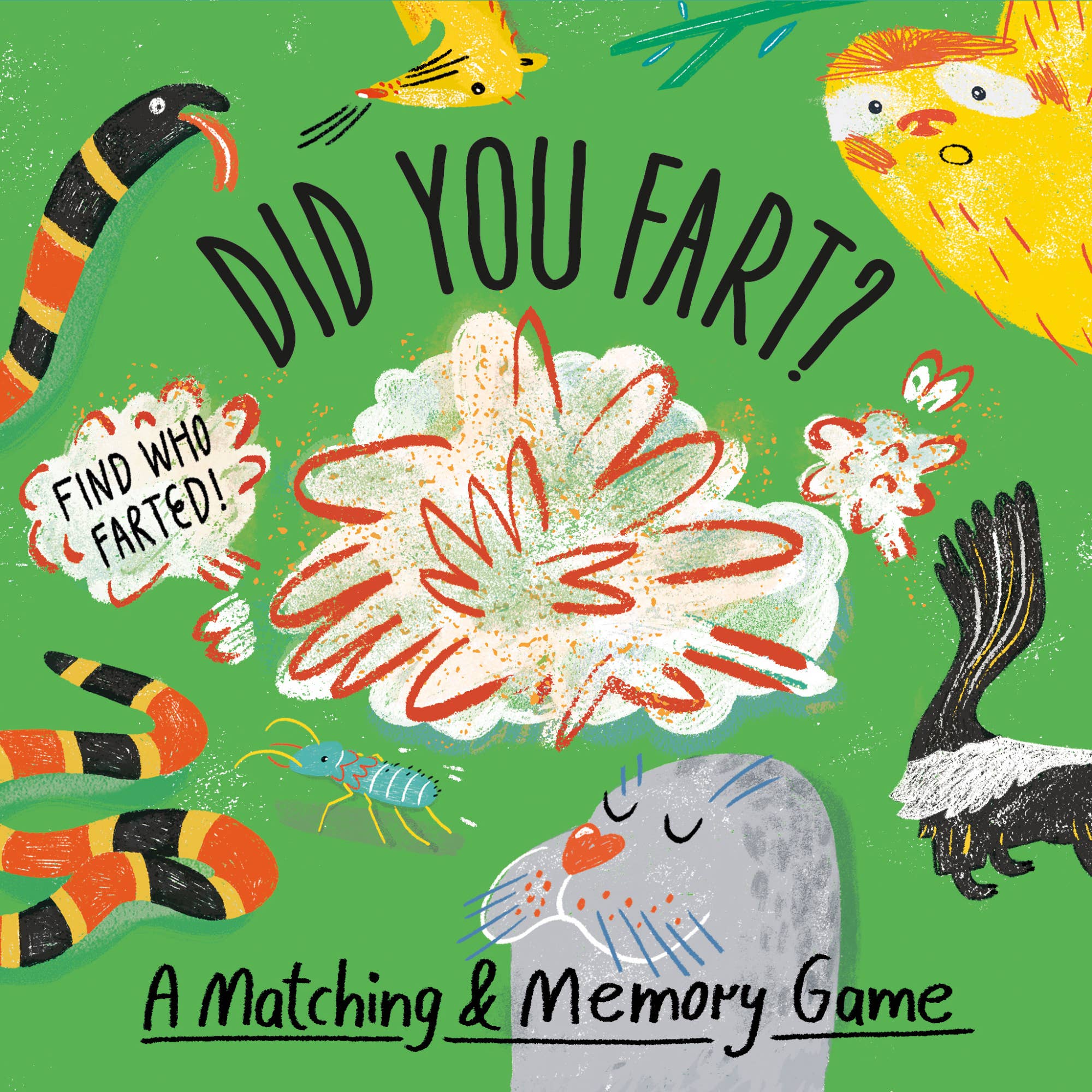 Did You Fart? A Matching & Memory Game by Chronicle Books — match 26 animals to their toots in this hilarious and educational family memory game for 2–4 players
