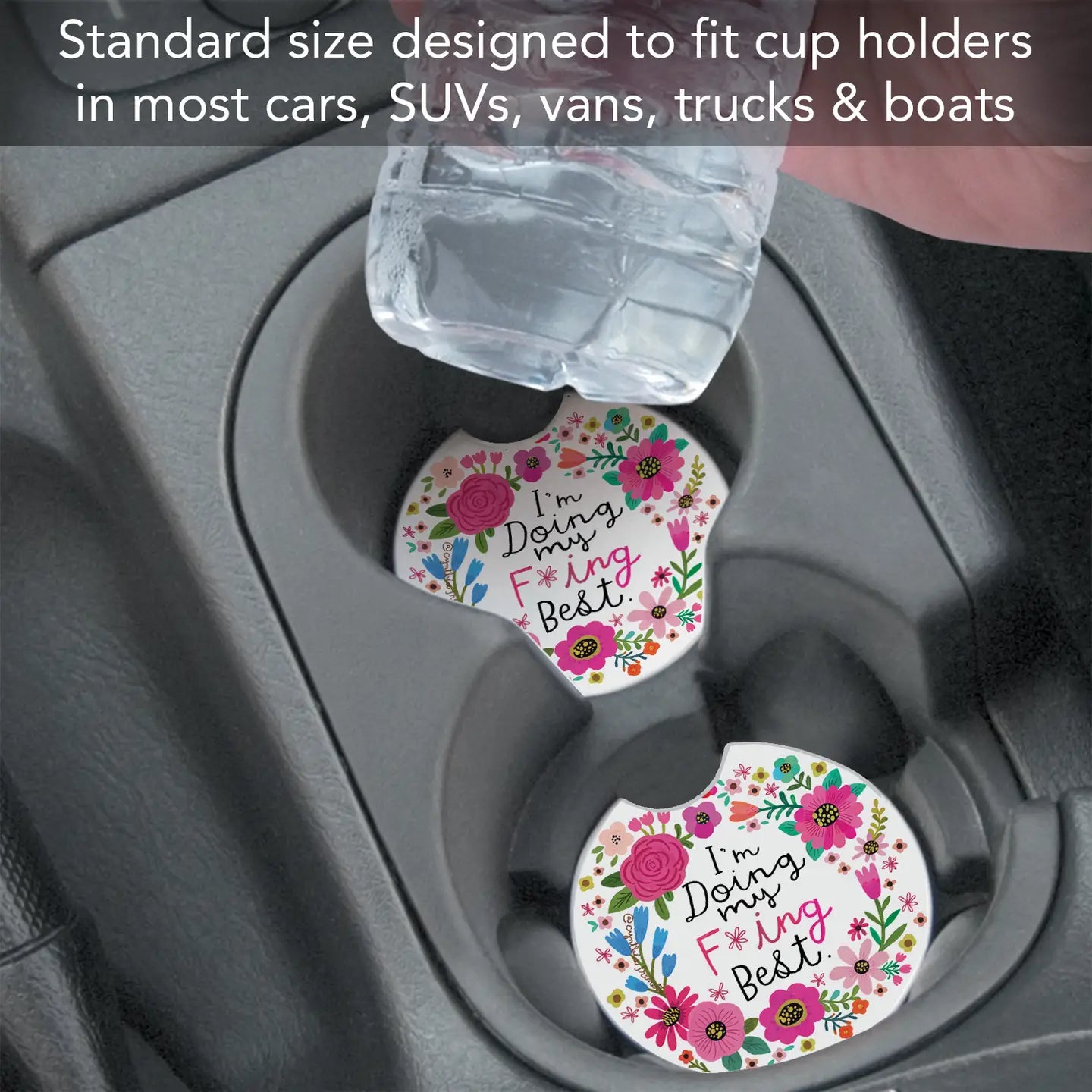 Doing My F*ing Best Car Coaster