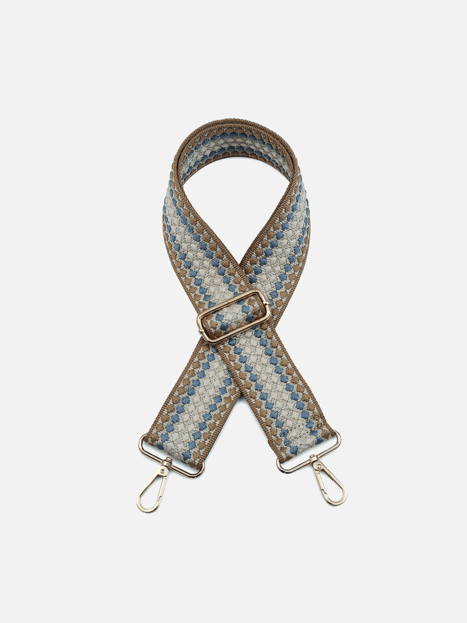 Brown & Blue Dotted Guitar Strap