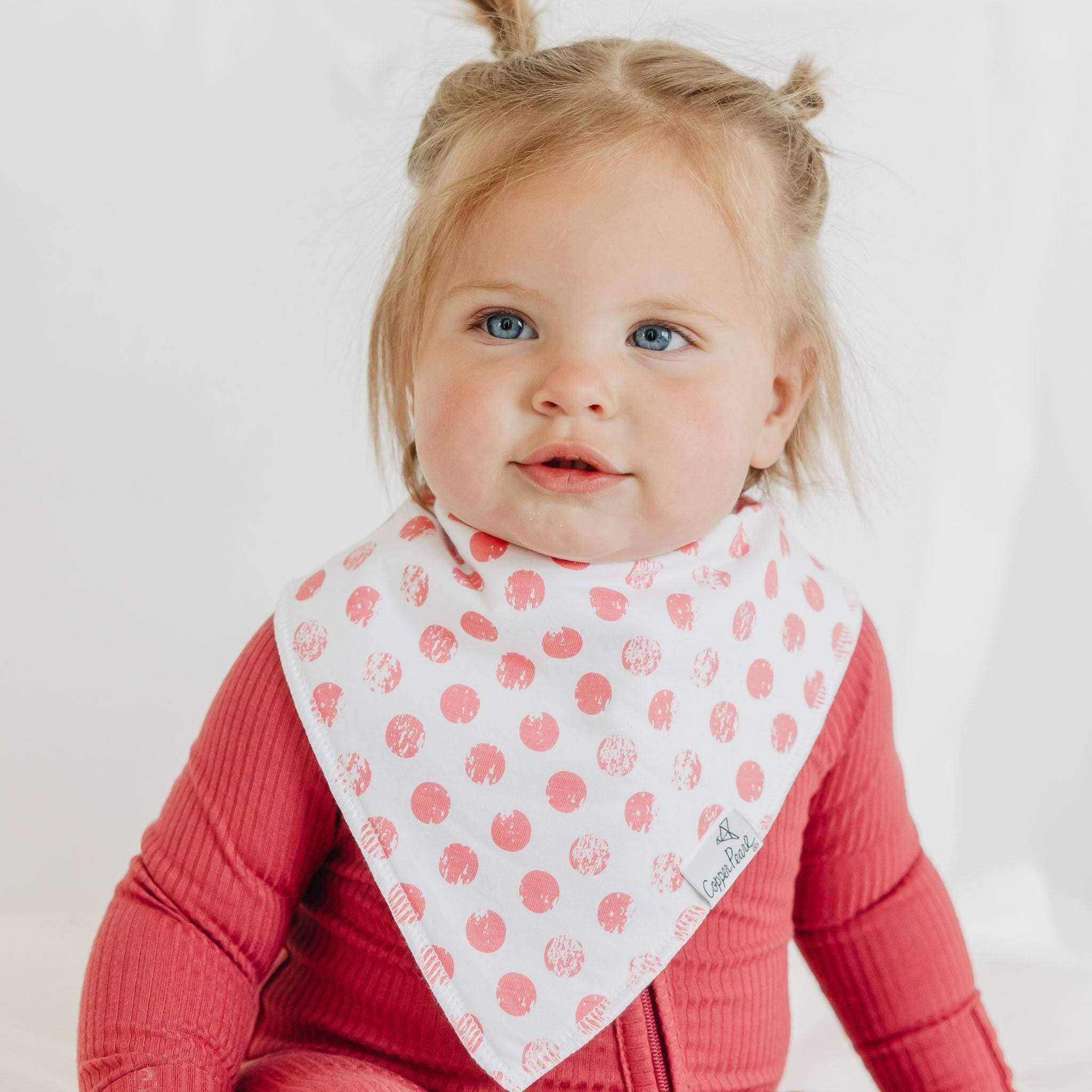 Copper Pearl Claire Baby Bandana Bib Set