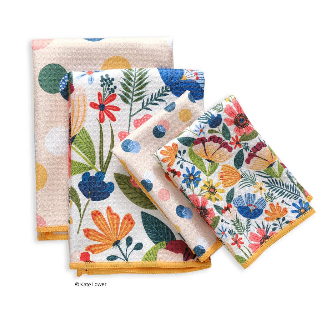 Field Of Flowers All Purpose Microfiber Towel Set