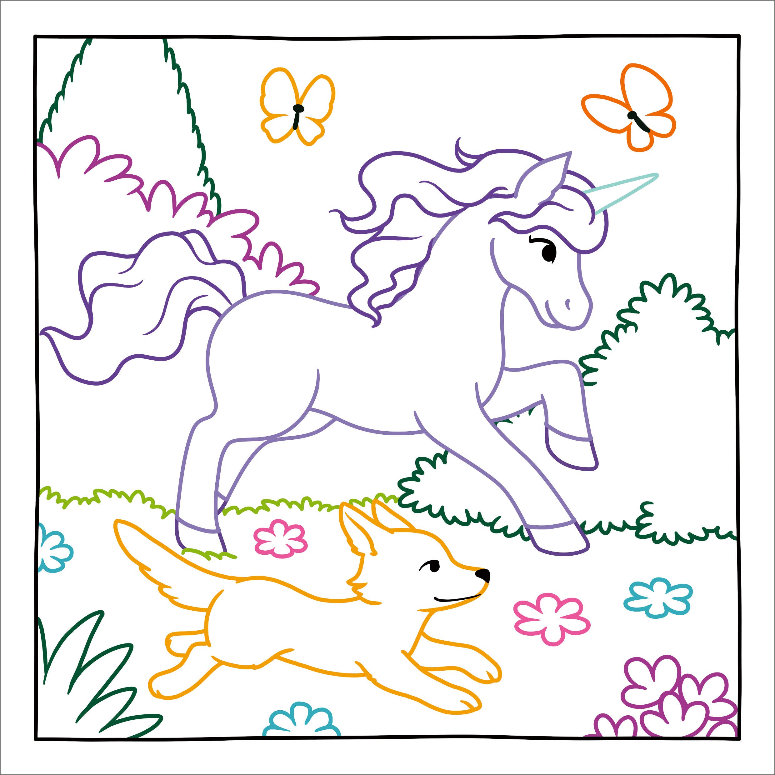Magic Paper Coloring Book: Unicorns