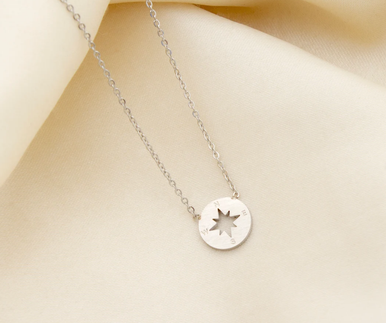 Mentor Compass Necklace Birthday Gift Inspiration Jewelry