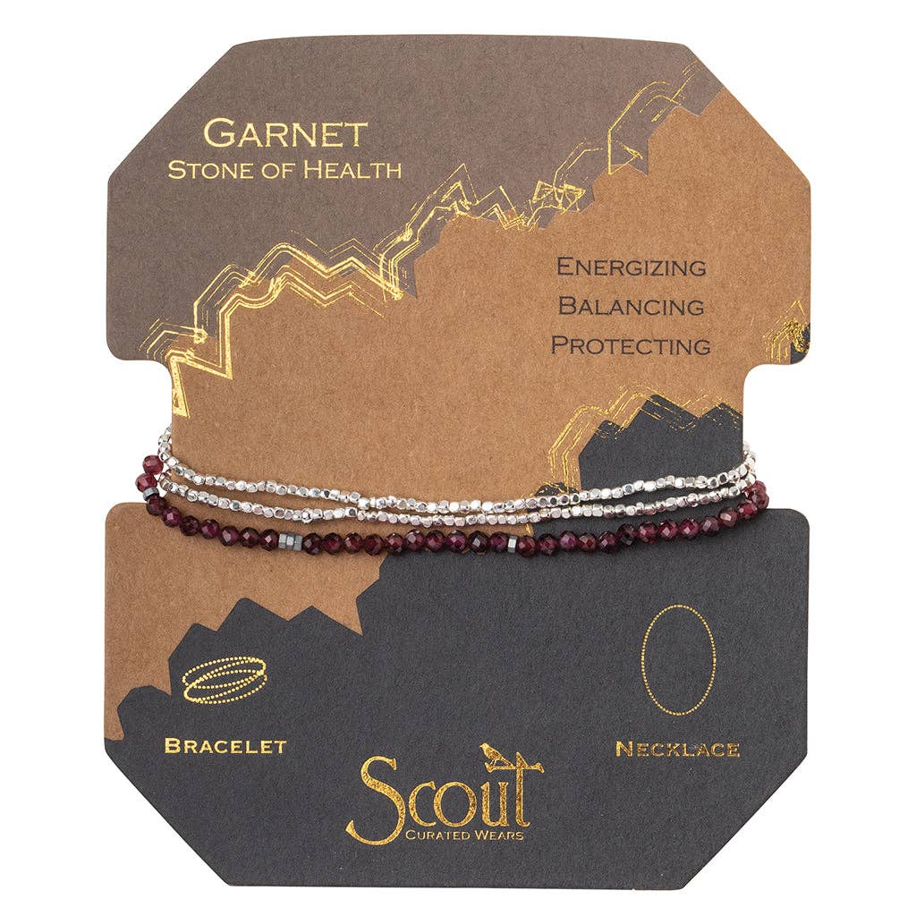 Delicate Stone Garnet Bracelet - Stone of Health