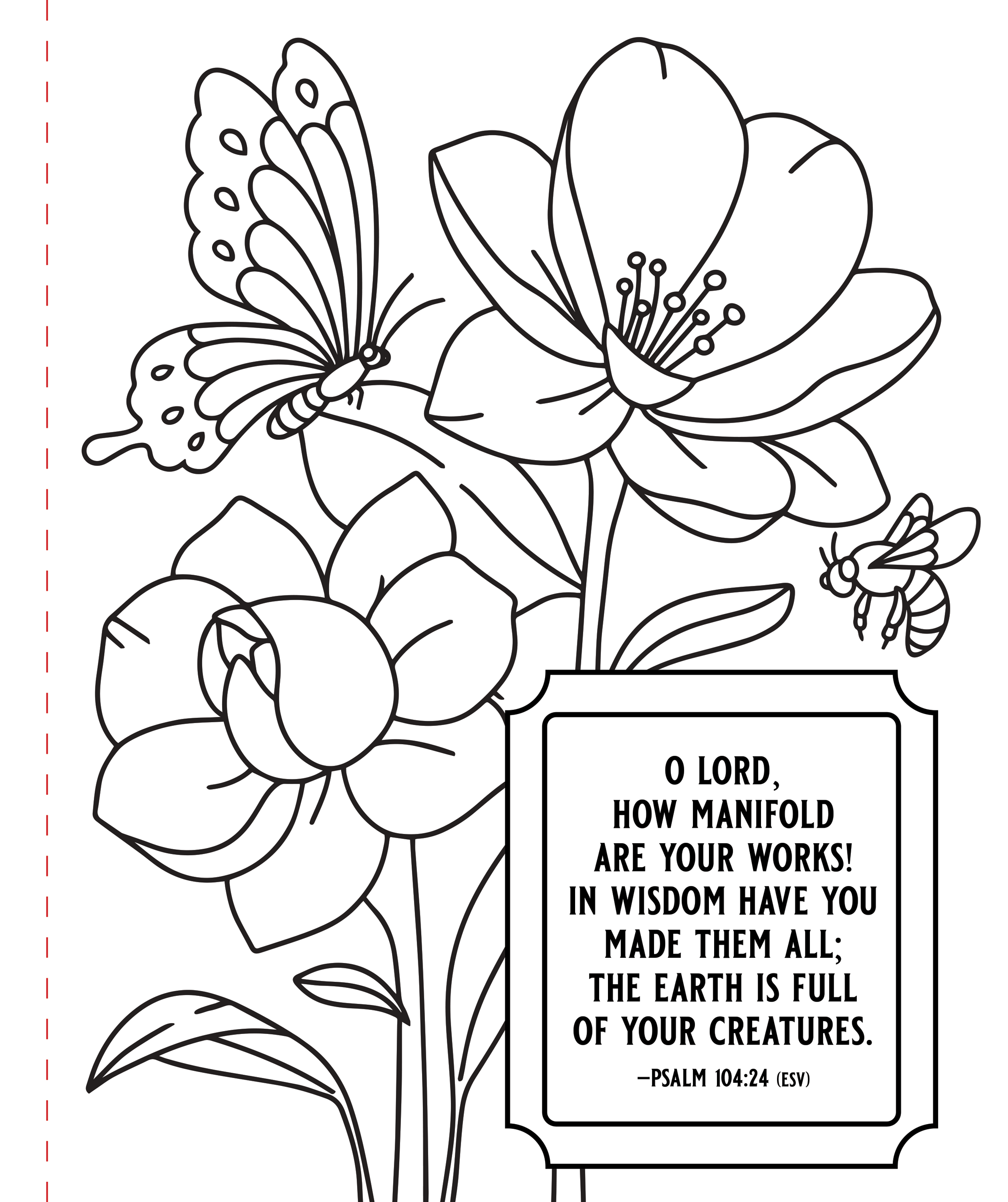 Psalms Large Print Coloring Book - Psalms