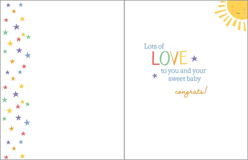 Baby Greeting Card - Baby Rainbow