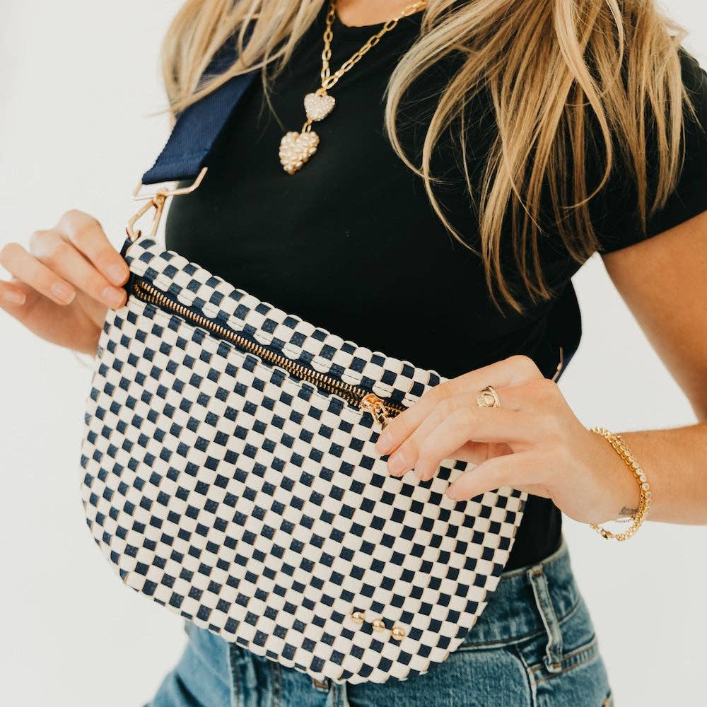 Westlyn Woven Checkered Bum Bag