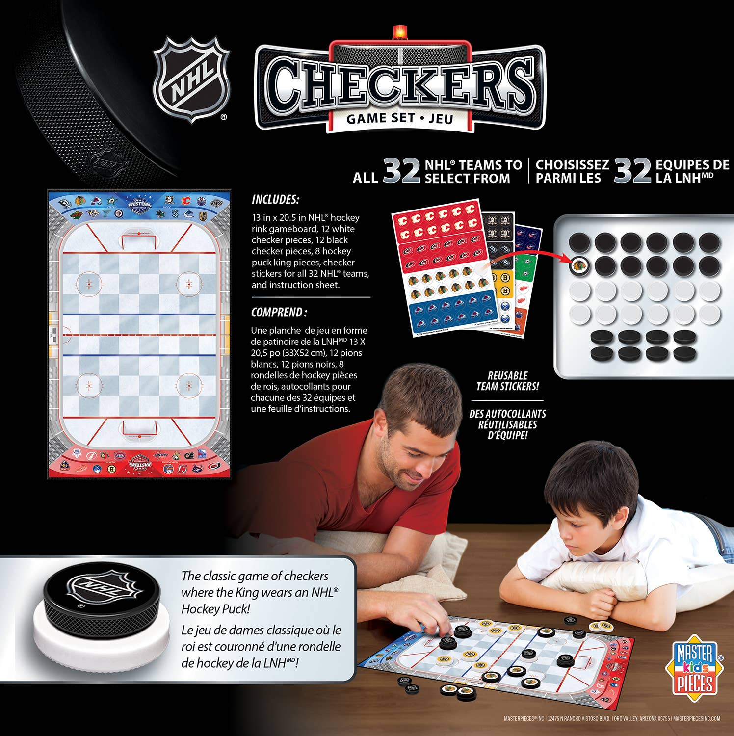 NHL - League Checkers Board Game
