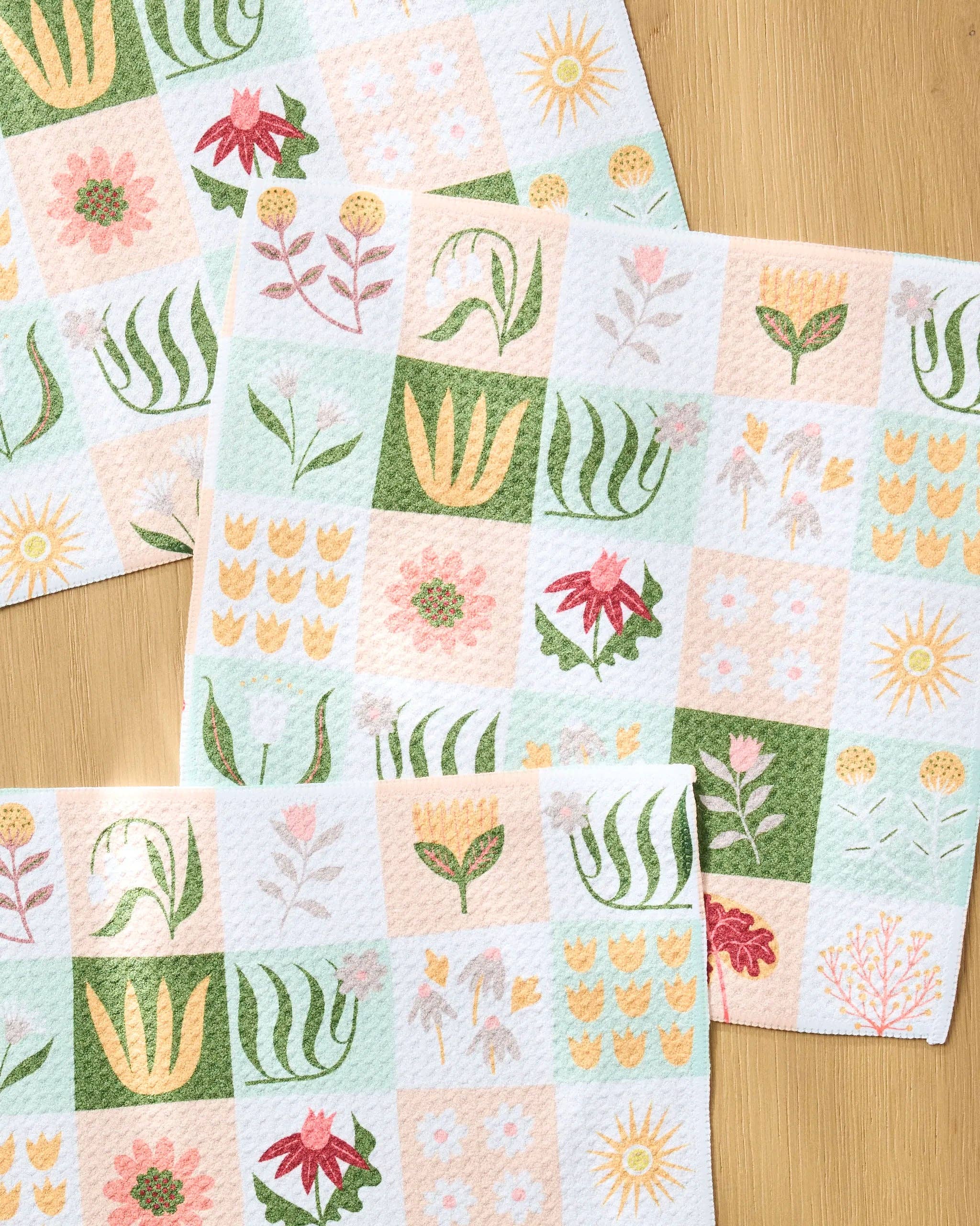 Geometry Patchwork Garden Dishcloth Set