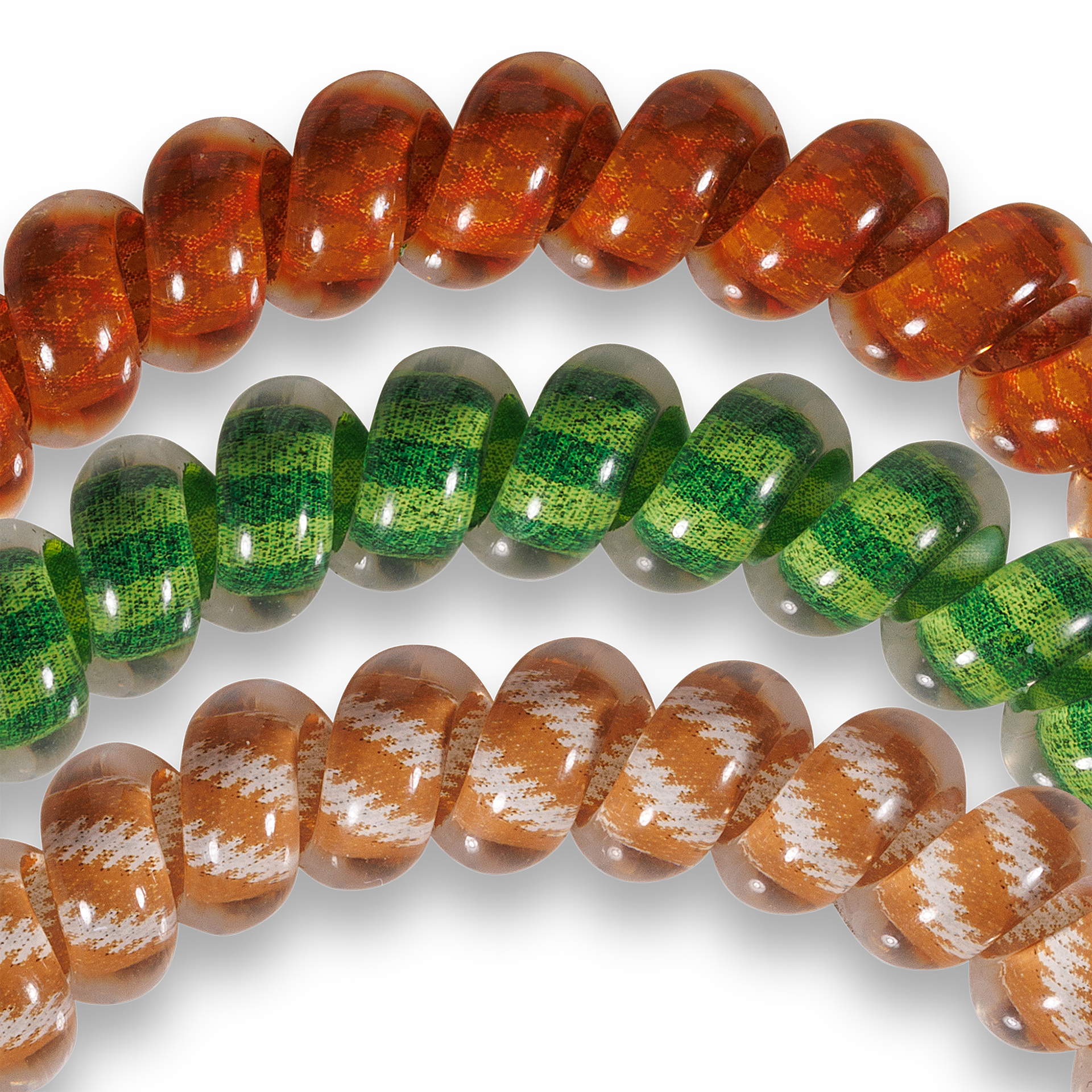 Spiral Hair Coils | Small | Football Hair Ties