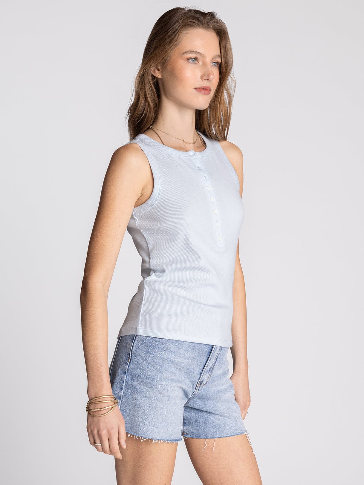 Elowen Half Button Front Tank Top