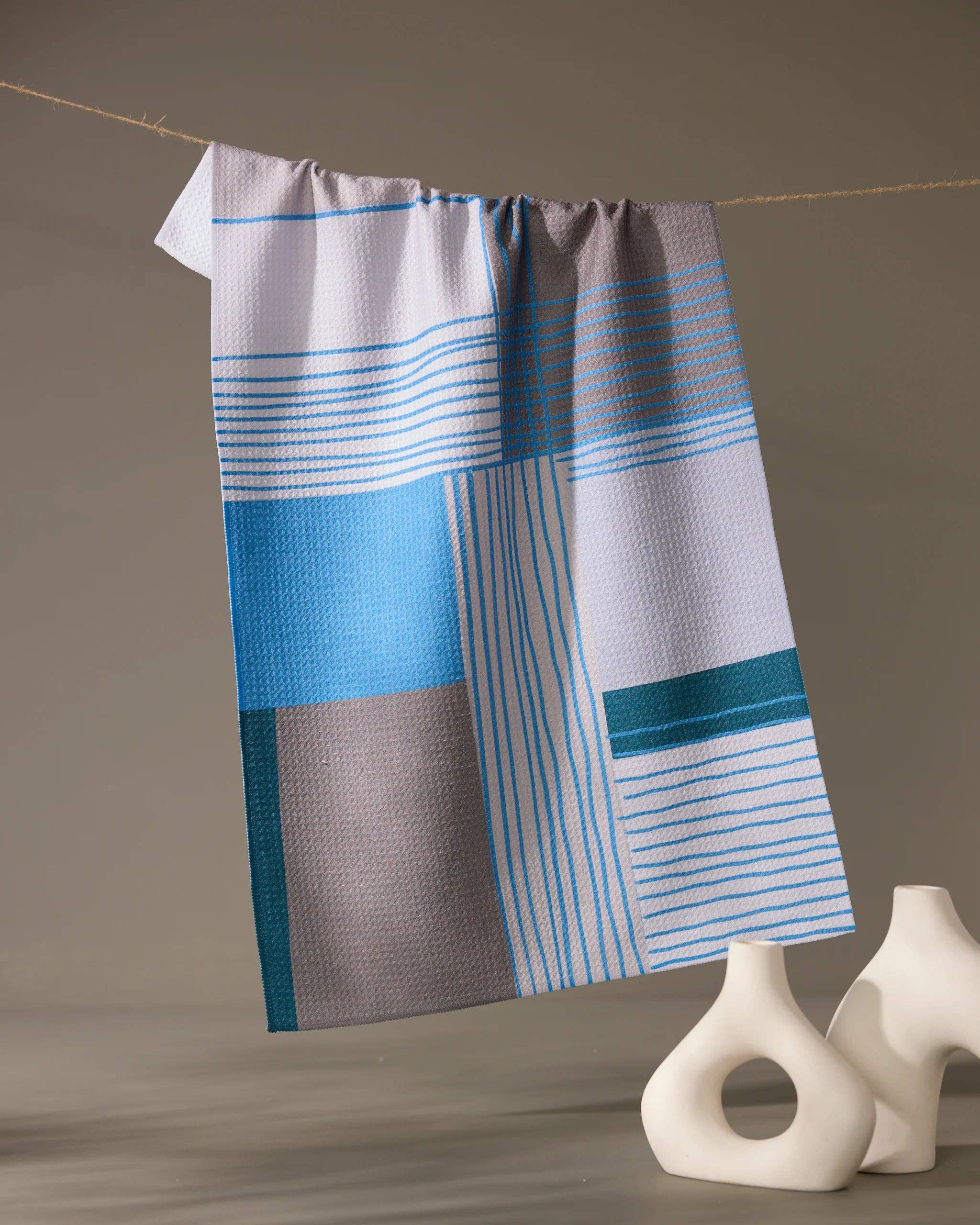 Geometry Cool Blocks Tea Towel