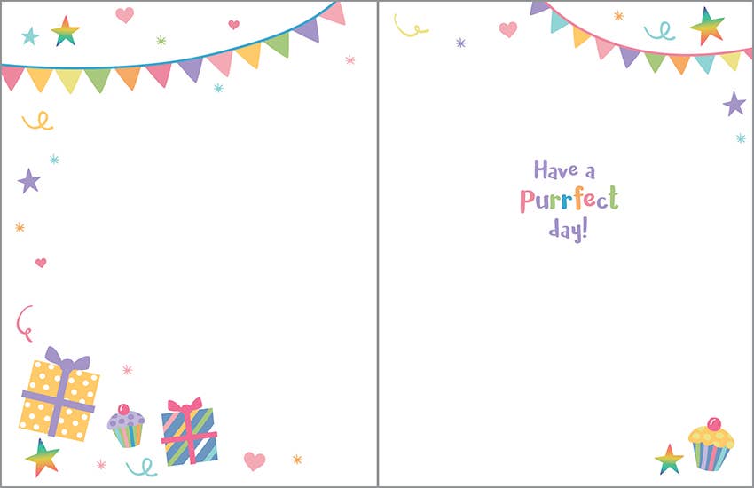 Birthday Greeting Card - Birthday Kitty-Kids