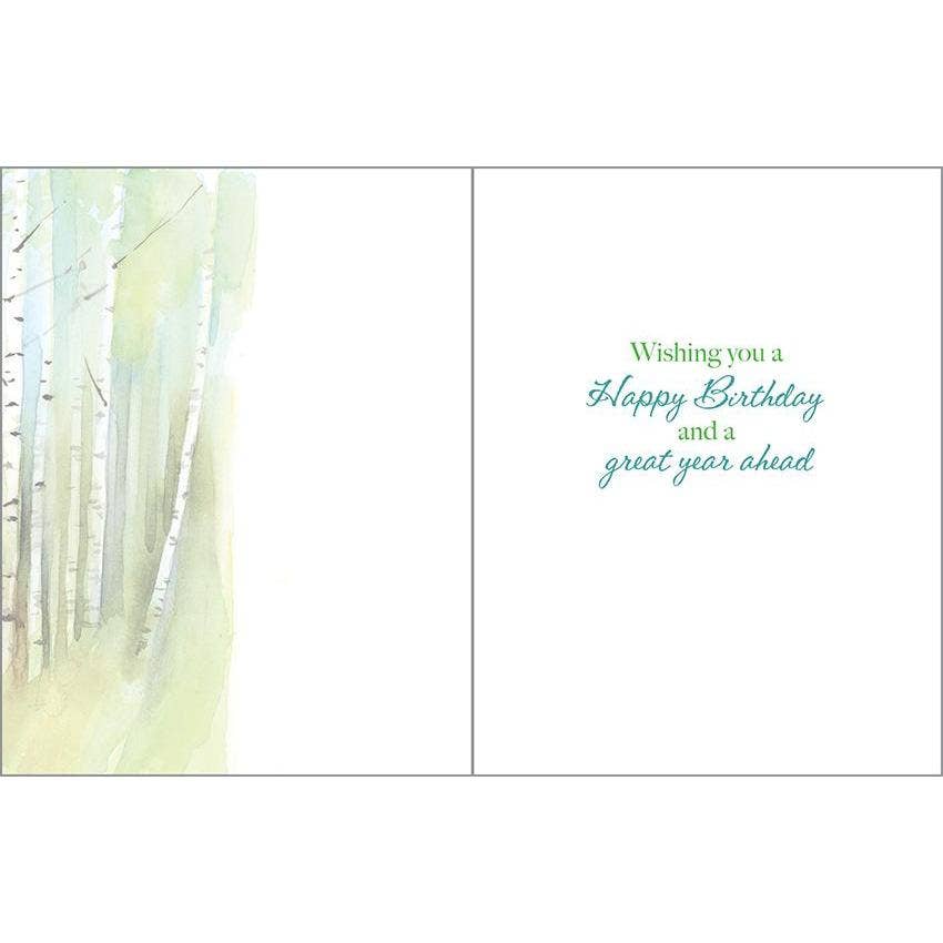Birthday Greeting Card - Birch Grove