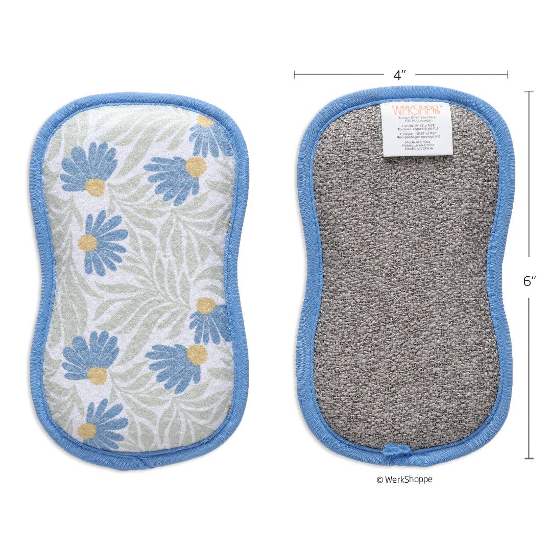 Blue Coneflower Scrubbies, Set of 4