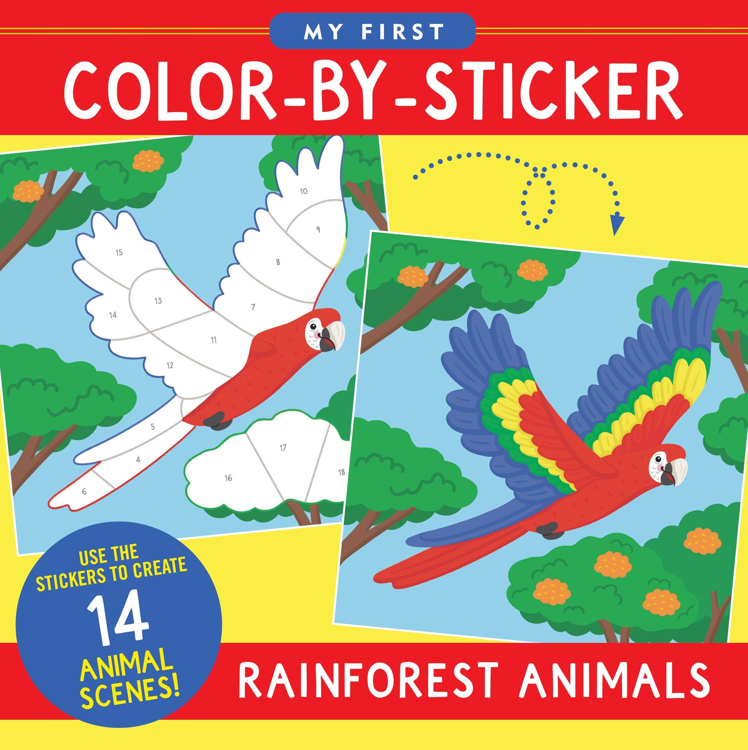 My First Color-by-Sticker Book -- Rainforest Animals
