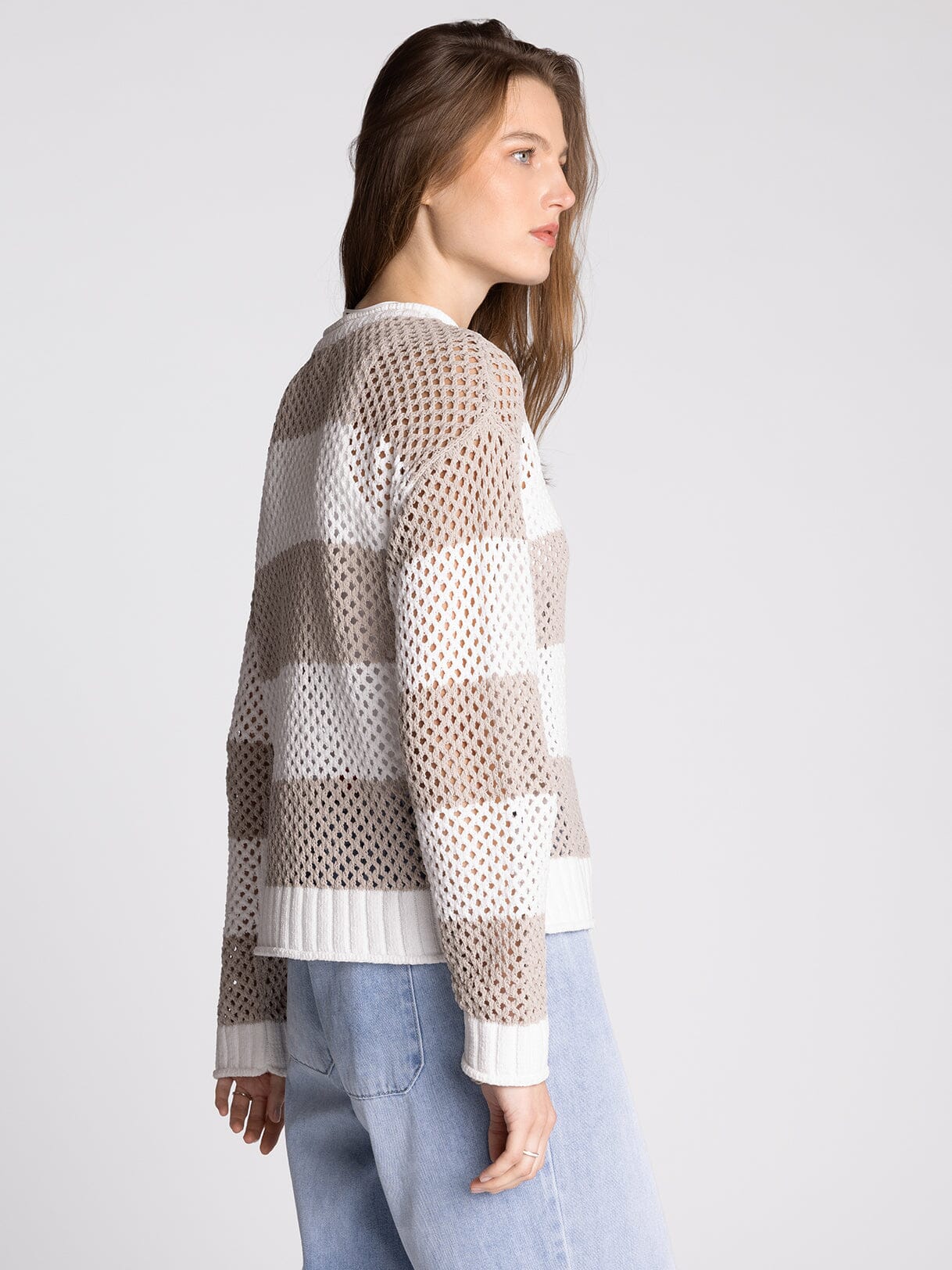 Floriana Loose Knit Striped Sweater