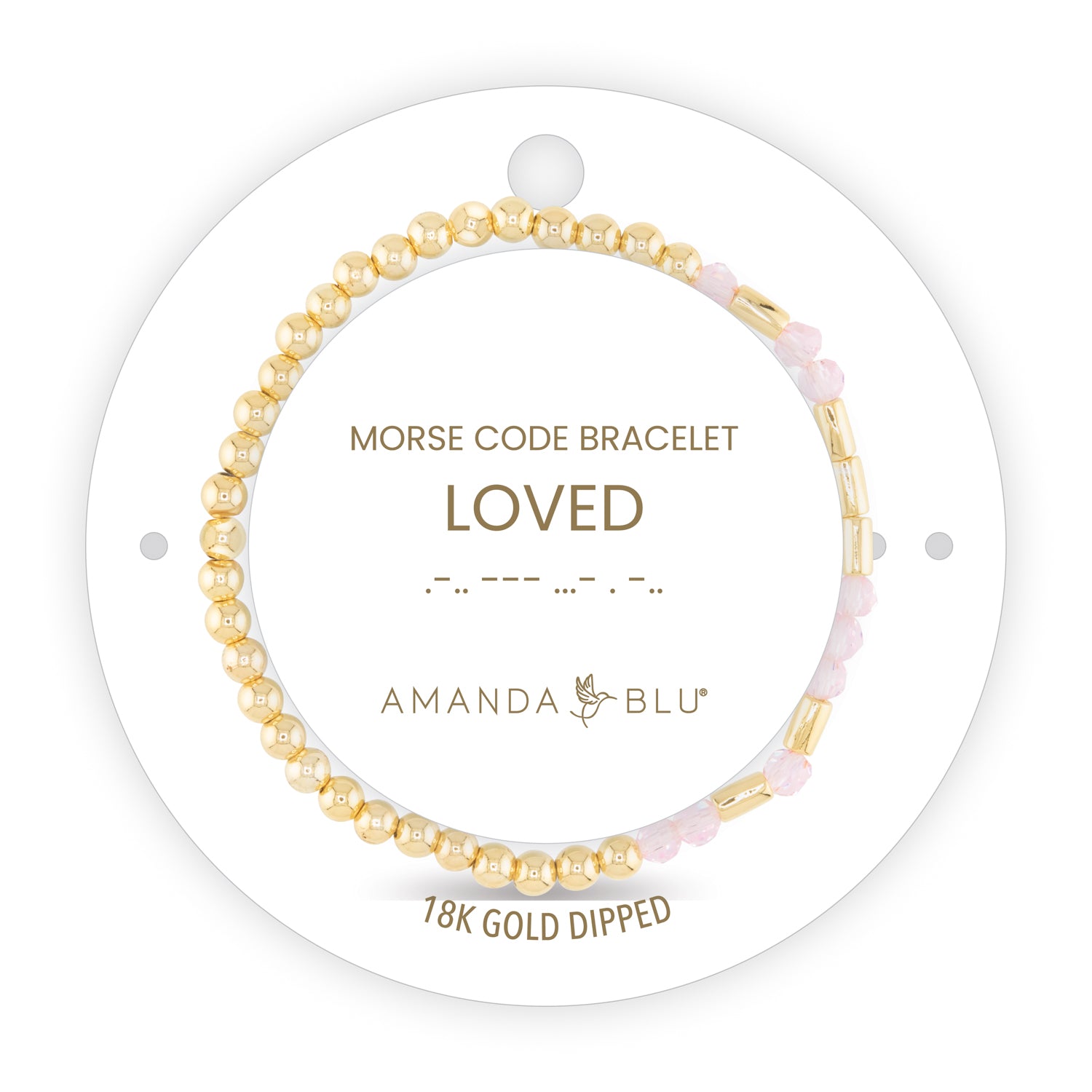 morse code bracelet loved message card