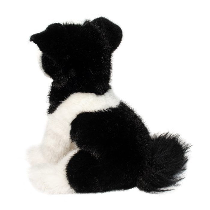 Herdie the Soft Border Collie stuffed animal plush by Douglas with black and white fur